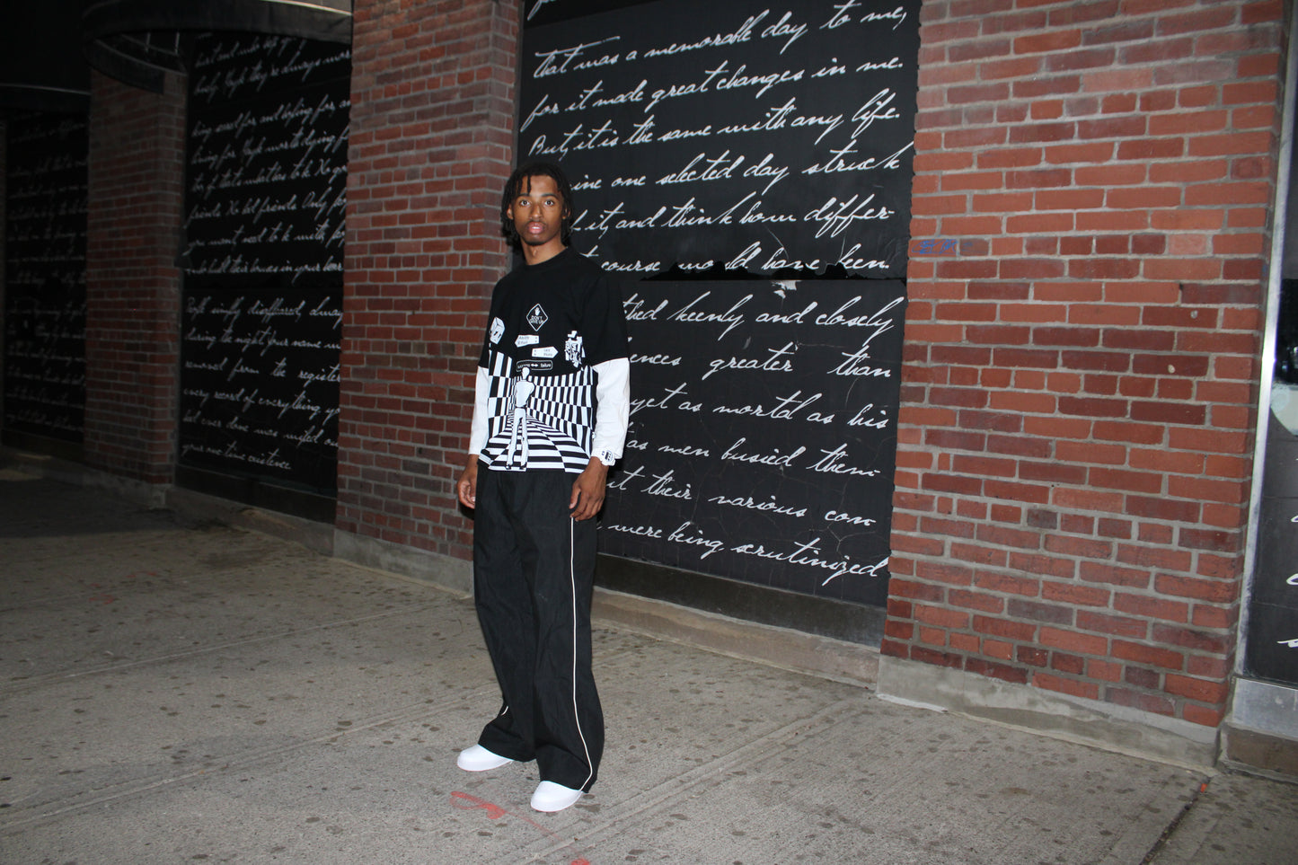 Mazier OverLay black & white T-shirt