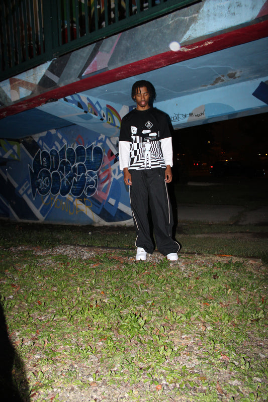 Mazier OverLay black & white T-shirt
