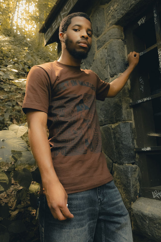 “Lost In Mazier” Brown t-shirts